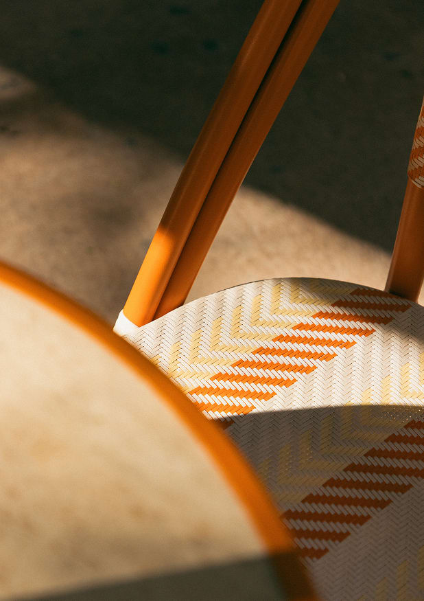 Silla de Exterior de Aluminio y Ratán Sintético Yona Bistro