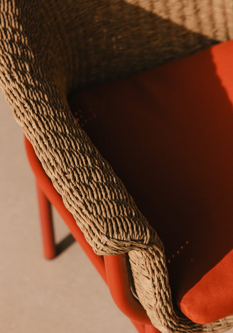 Silla de Exterior de Metal y Mimbre Caitlyn