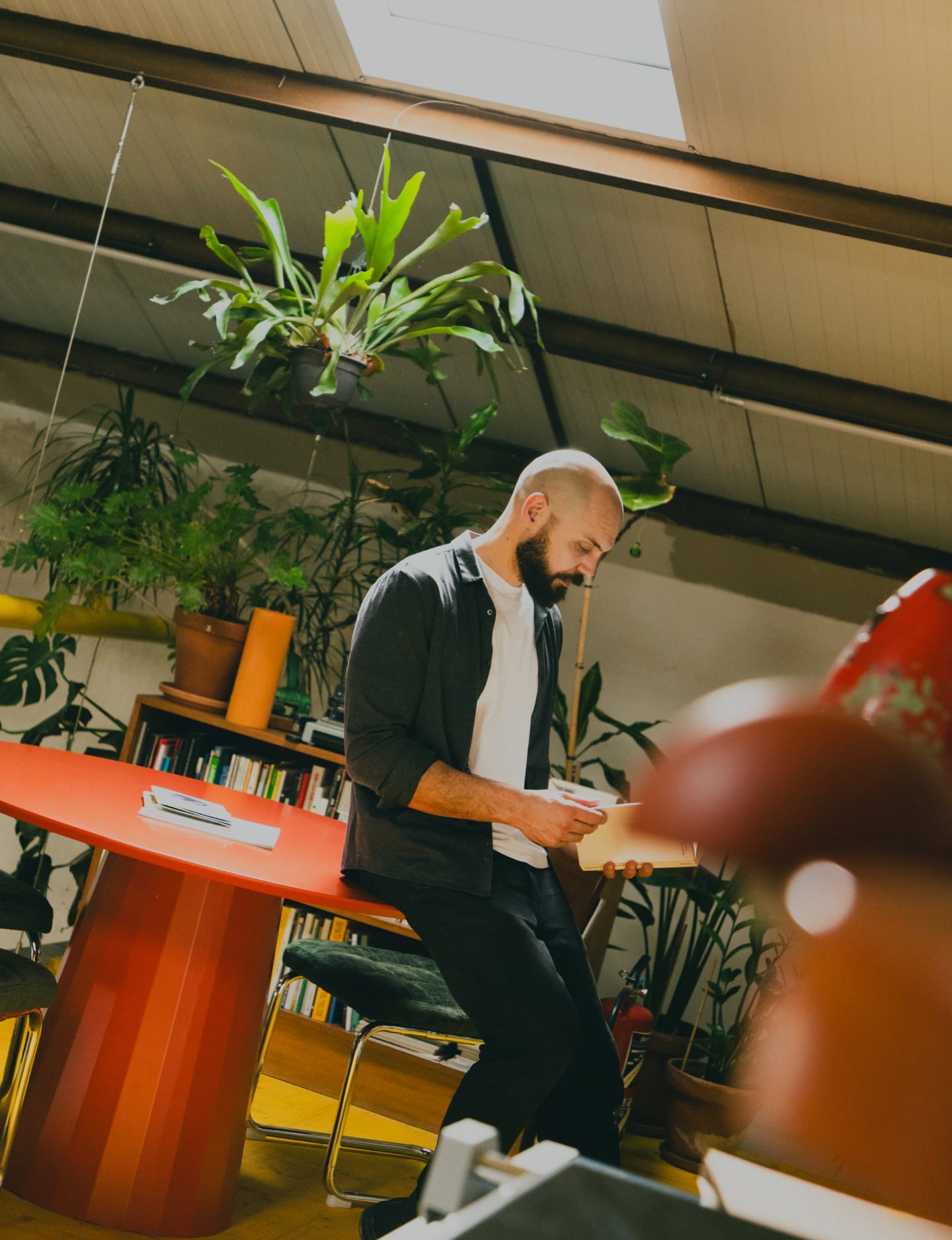 Mesa de Comedor Redonda de Madera y Metal (Ø100 / Ø120 cm) Irem