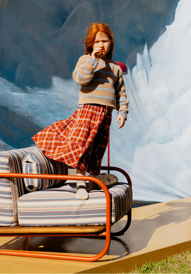 Sillón de Jardín de Metal y Tela Ahrus