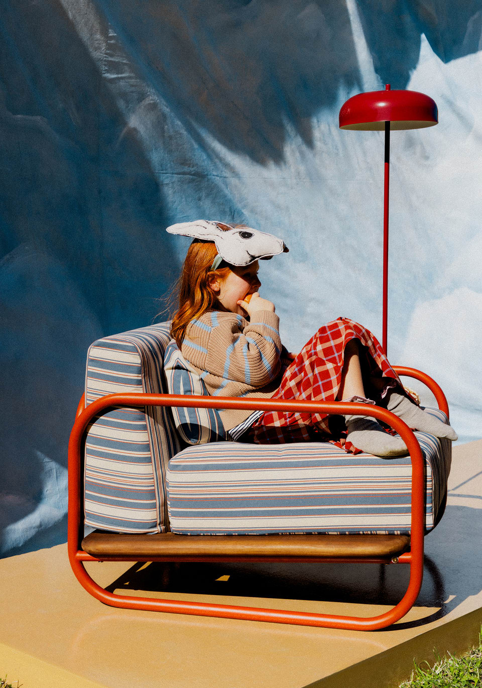 Sillón de Jardín de Metal y Tela Ahrus