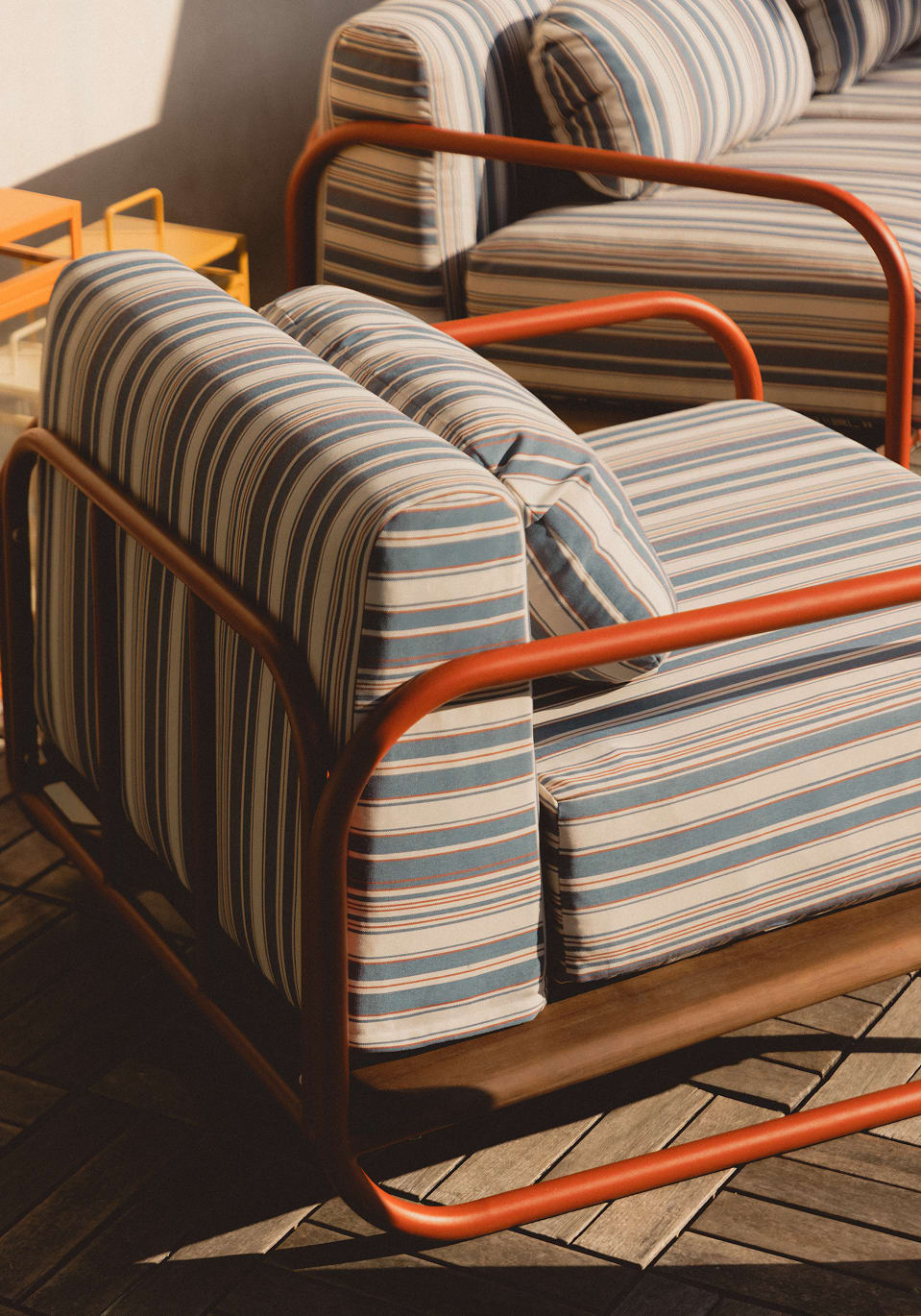 Sillón de Jardín de Metal y Tela Ahrus