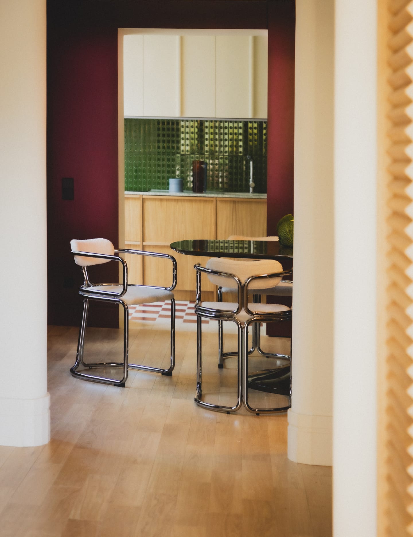 Mesa de Comedor Rectangular de Madera y Fibra de Vidrio (220x100 cm) Cool Flawas