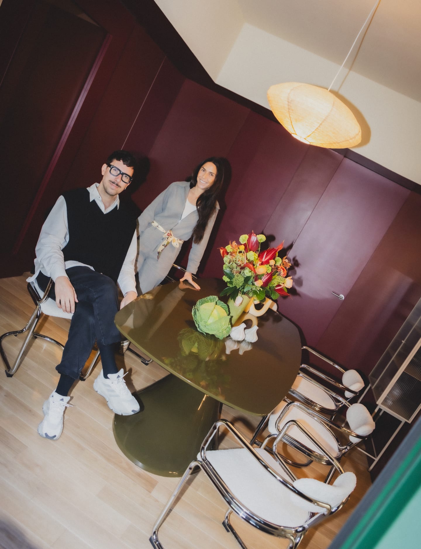 Mesa de Comedor Rectangular de Madera y Fibra de Vidrio (220x100 cm) Cool Flawas