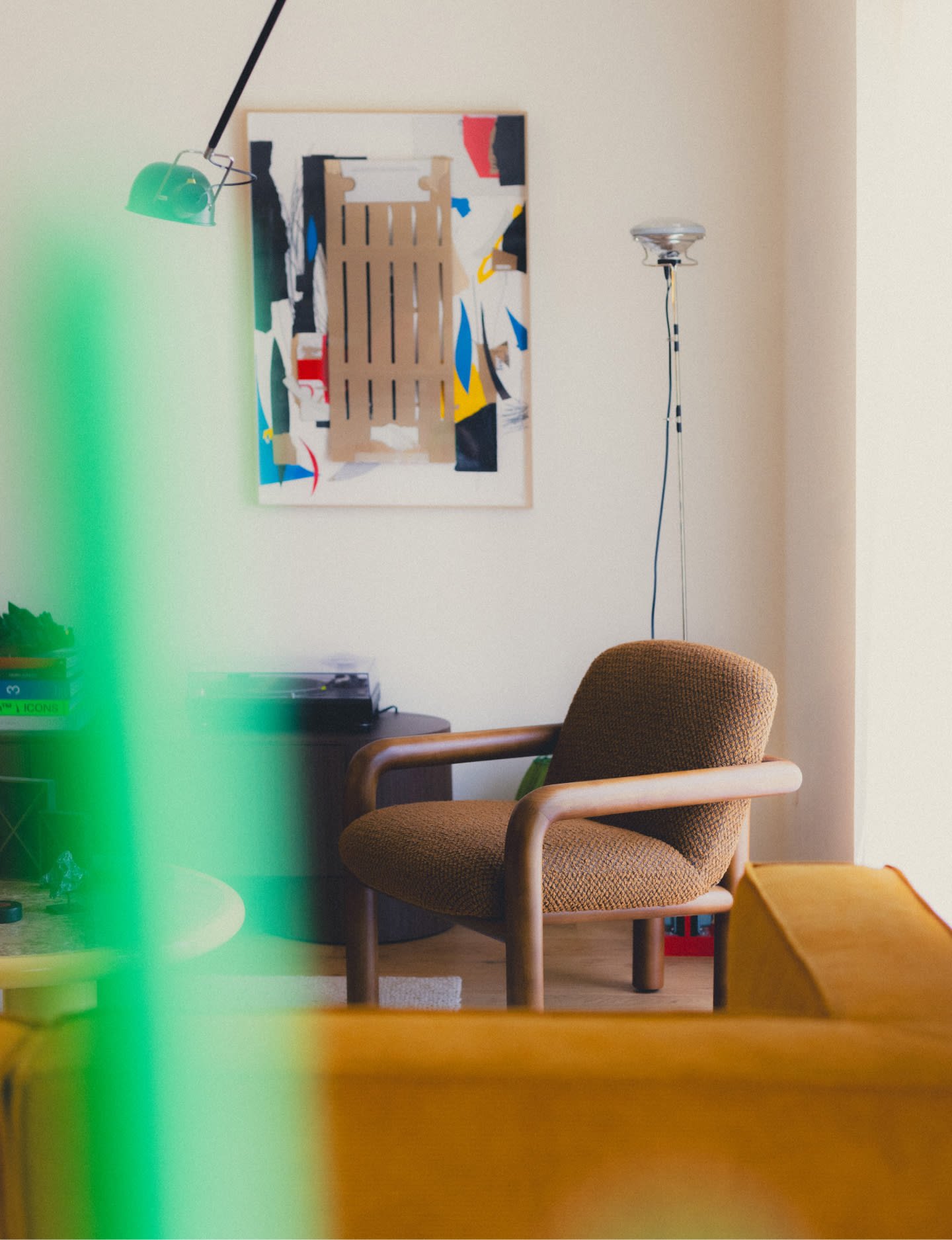 Wooden and Fabric Armchair Maiel 