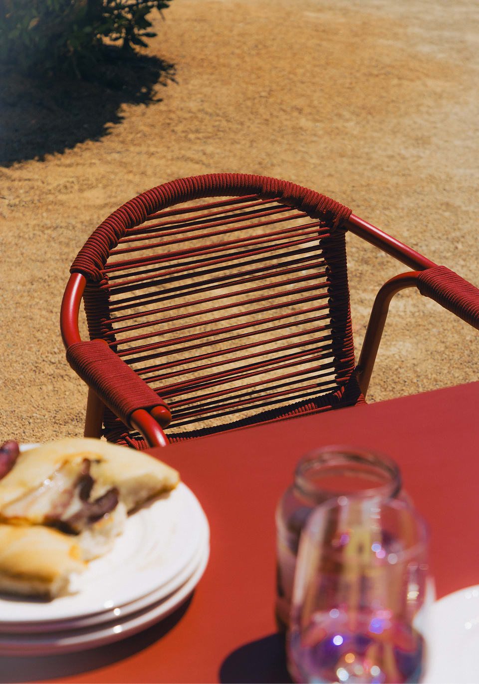 Silla de Exterior de Metal y Cuerda Murna