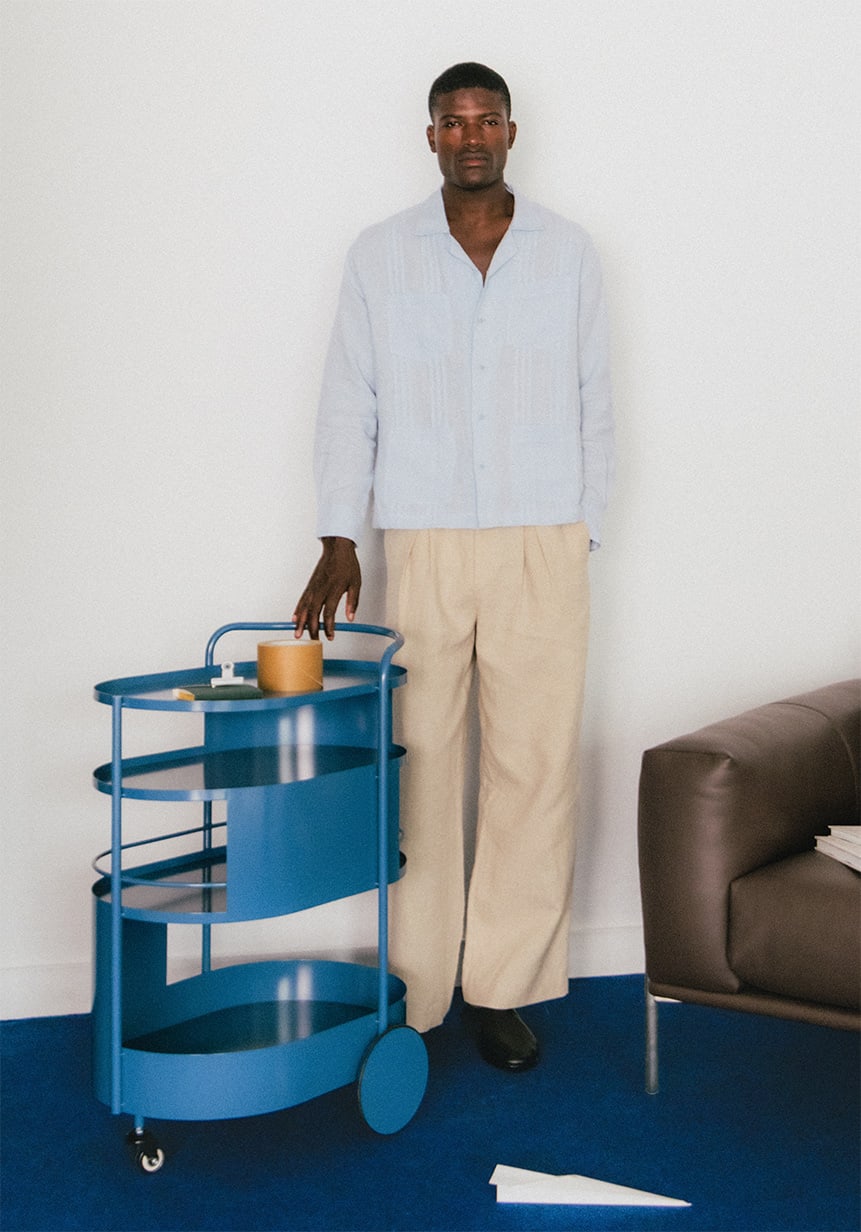 Metal serving trolley Baena