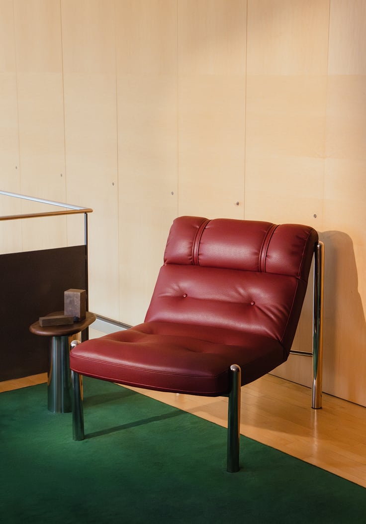 Sillón de metal y polipiel  Libni