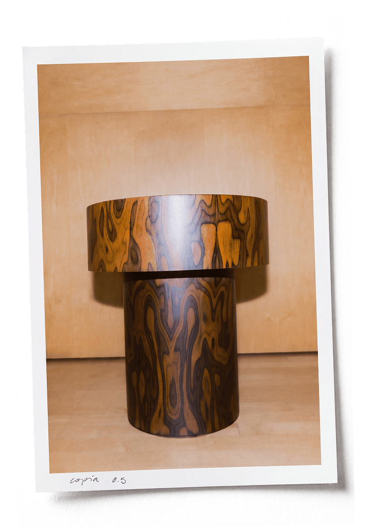 Mesa auxiliar redonda Ø40 cm de madera Nohr