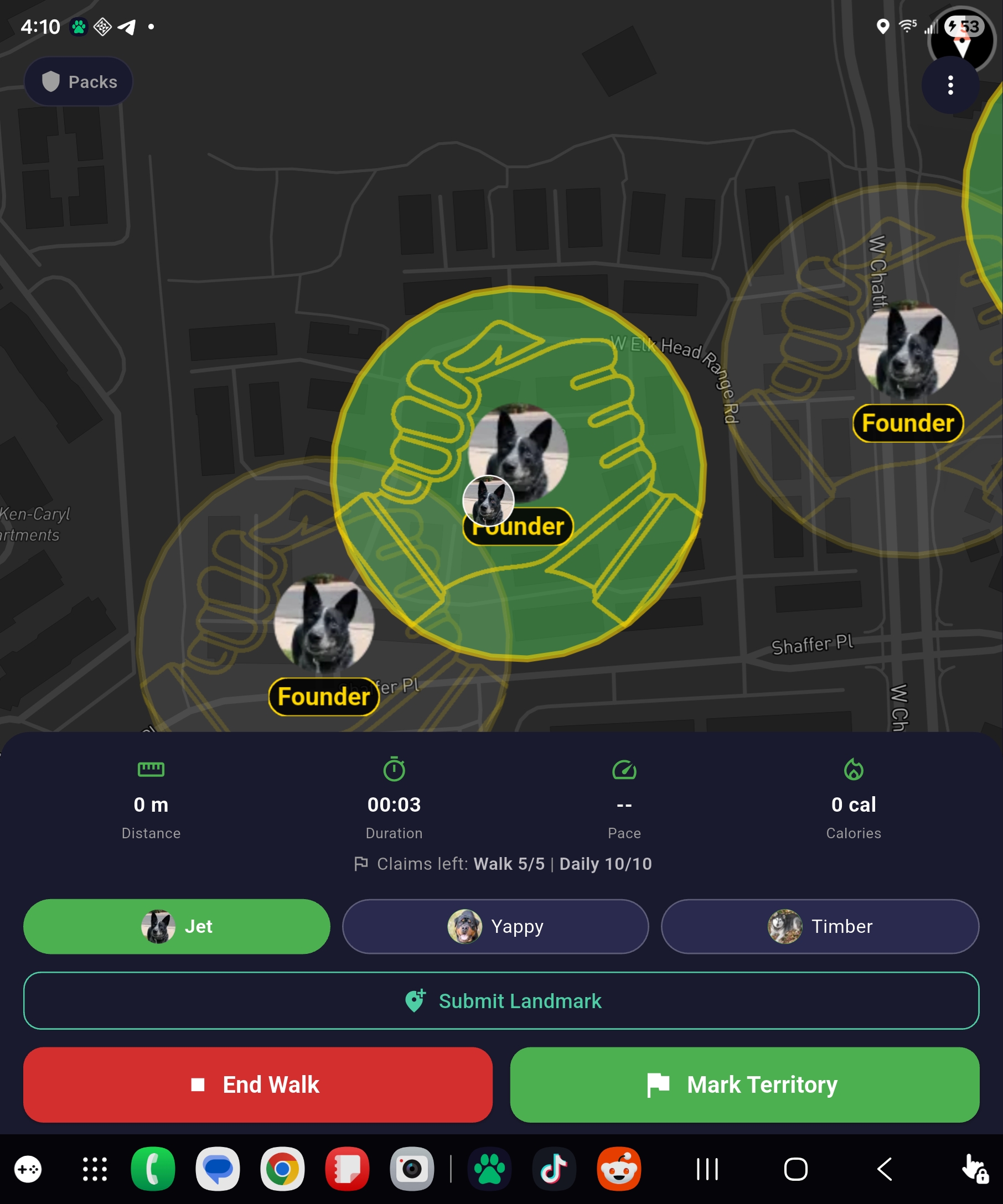 Track Your Walk and Claim Territory