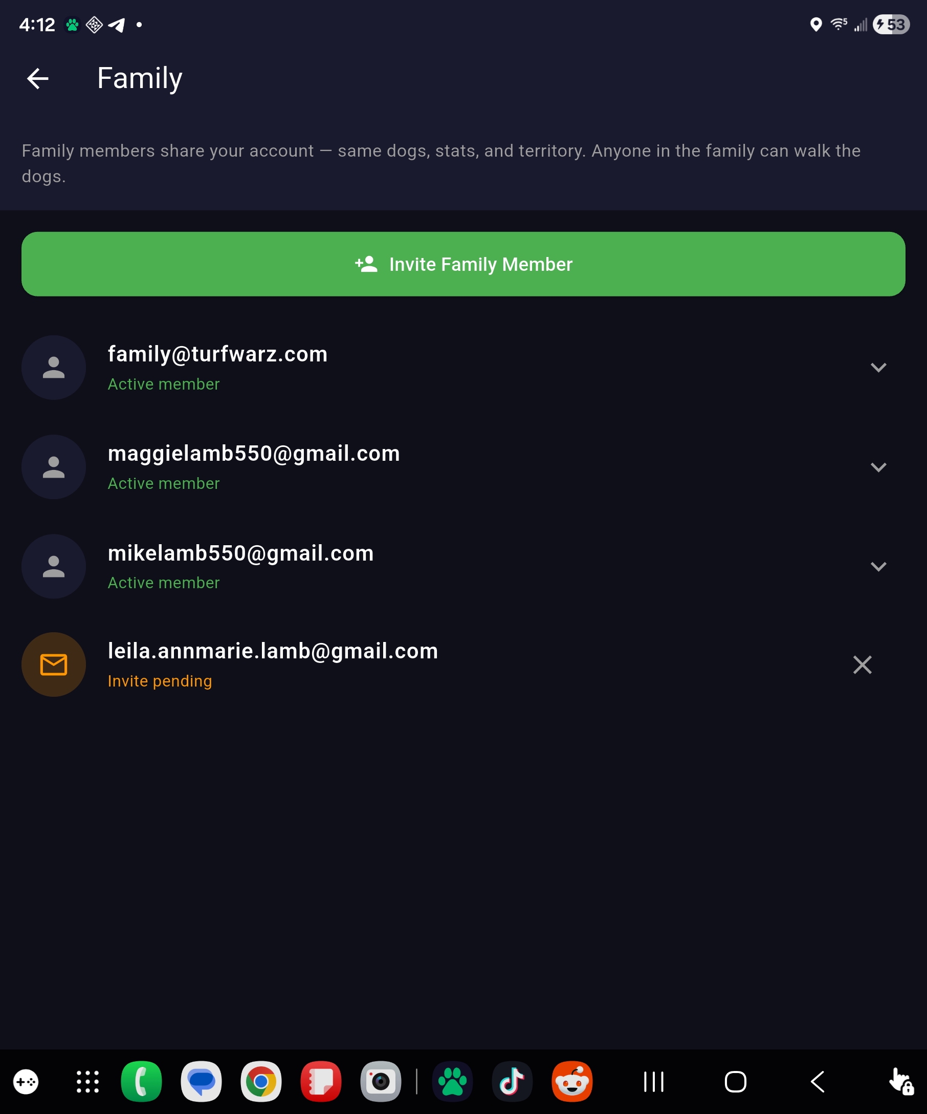 Invite Family Members to Your Account