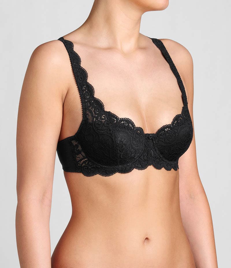 Amourette Wirefree Bra In black, Lacy Bras