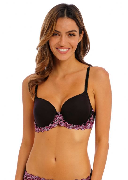 Embrace Lace Contour Bra - Dark Purple/Pink