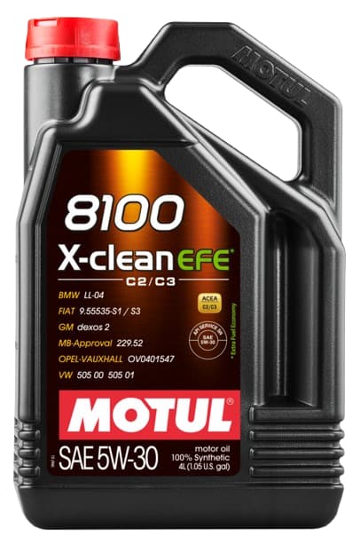 Motul 8100 X-Clean EFE Fully Synthetic Engine Oil | 5W-30 (5 Liters)