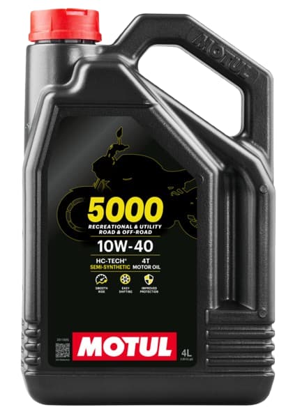 Motul 5000 Semi-Synthetic 4T Motorcycle Engine Oil | 10W-40 (4 Liters)