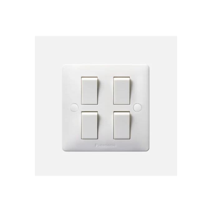 Panasonic 4-Gang 10A 2-Way Wall Switch || WDBA5092-N