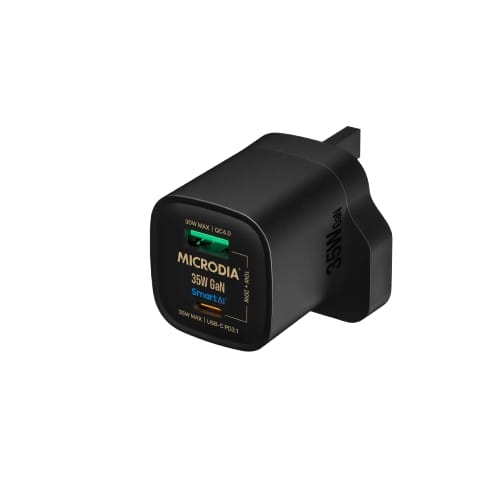Microdia SmartCube Nano Tiny 35W USB-C PD & USB-A Wall Charger