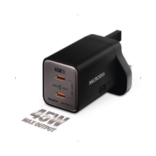 Microdia SmartCube Nano 45W Dual USB-C PD Wall Charger Dual-Port(2 Type C) | 59868