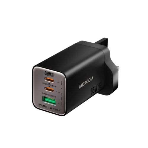 Microdia SmartCube Nano 65W Dual USB-C and USB-A PD Wall Charger 3-Port(2 Type C & USB-A) | 58869
