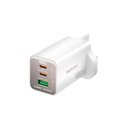 Microdia SmartCube Nano 65W Dual USB-C and USB-A PD Wall Charger 3-Port(2 Type C & USB-A) | 59869