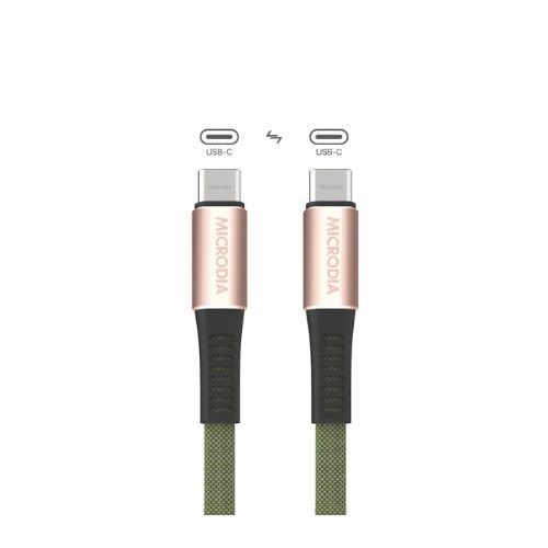 Microdia ExeCable Shoelace PD60W USB-C to USB-C Charge & Sync Cable 1.3M Long | 62259