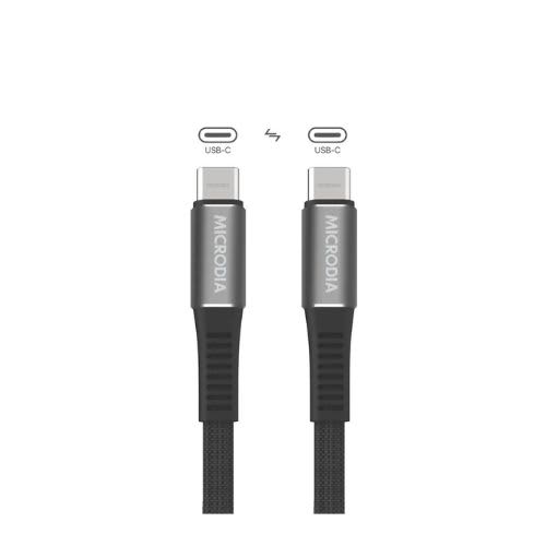 Microdia ExeCable Shoelace PD60W USB-C to USB-C Charge & Sync Cable 1.3M Long | 62279