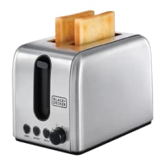 Black+Decker 2 Slice Stainless Steel Toaster | ET244-B5