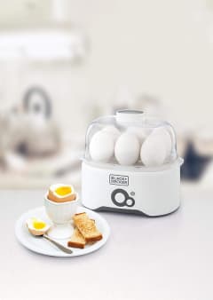 Black+Decker 6 Piece Egg Cooking With 7 Egg Cooking Rack 280W | EG200-B5