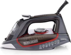Black+Decker Steam Iron 2200W With 380ml Capacity, Ceramic Coated Soleplate with Anti Calc Anti Drip, Self Clean and Auto Shutoff  | X2050-B5