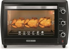 Black+Decker 70L Toaster Oven Adjustable 90-230°C Thermostat, Double Grill with Convection, Glass Door 2200W | TRO70RDG-B5