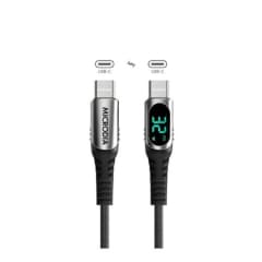 Microdia ExeCable™ Digital-Display PD60W / 100W USB-C to USB-C Charge & Sync Cable with Charging Power Display 2.6M Long | 63217