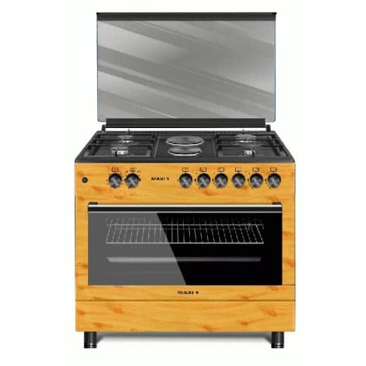 Maxi Style 60*90CM (4 Burners + 2 Electric) Wood Finish Gas Cooker | MAXI STYLE 60*90 (4+2) WOOD
