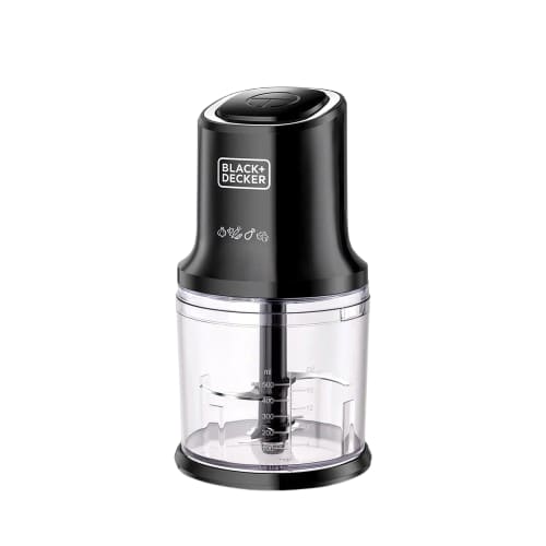 Black+Decker Food Chopper With 4 Stainless Steel Blade 500ml Bowl 500W | FC500-B5