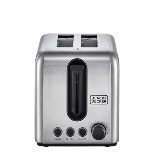 Black+Decker 2 Slice Stainless Steel Toaster | ET244-B5