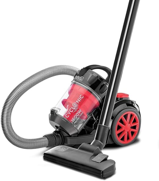 Black+Decker  2.5L Multi-Cyclonic Bagless Corded Canister Vacuum Cleaner with 6 Stage Filtration, 1600W Max Power | VM1680-B5