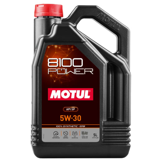 Motul 8100 POWER Fully Synthetic Engine Oil | 5W-30 (5 Liters)