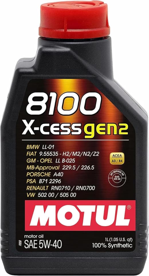 Motul 8100 X-Cess Gen2 Fully Synthetic Engine Oil | 5W-40 (1 Liter)
