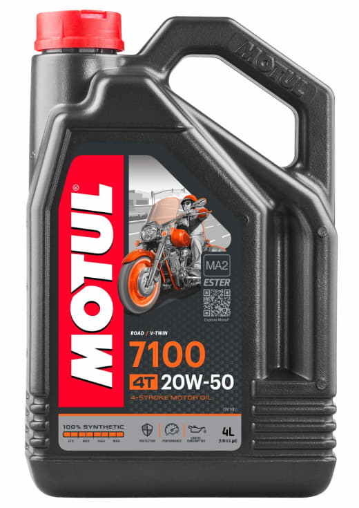 Motul 7100 Fully Synthetic Engine Oil | 20W-50 4T (4 Litres)