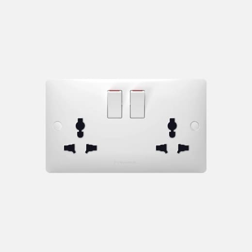 Panasonic 2 Gang 6-13A Multisocket Outlet || WABA1721-N