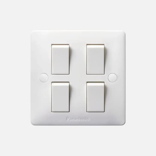 Panasonic 4 Gang 10A 2 Way SP Switch || WABA5092-N