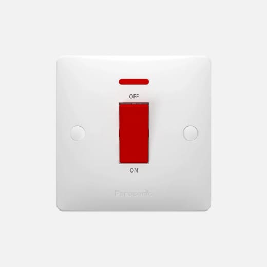 Panasonic 1 Gang 1 Device 45A DP Switch with Indicator || WABA5403-N