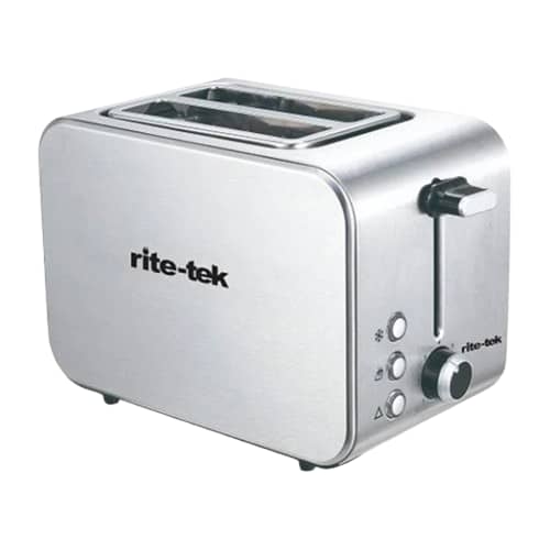 RITE-TEK S/STEEL TOASTER 2 SLICE SLOTS 850W CRUMB TRAY 7 LEVELS FUNCTION | TM320