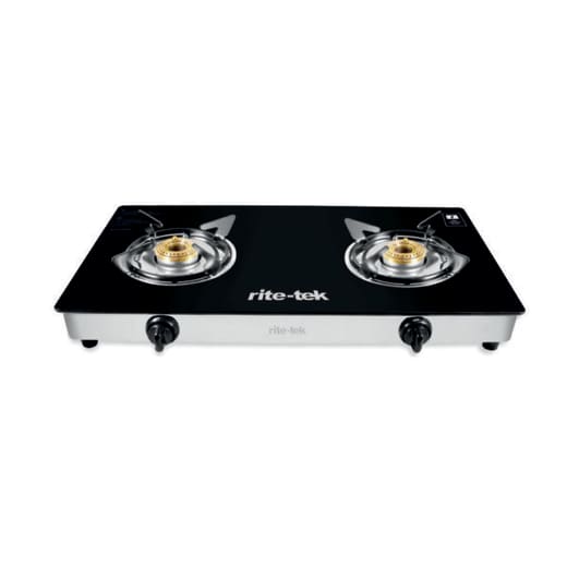 Rite-Tek Table-Top Gas Cooker Auto-Ignition, 6 mm Glass Top, Dual 90×90 mm Burners | TG180