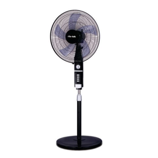 Rite-Tek Standing Fan 70W, 18″, Transparent Blades, Turbo Mode | SF515