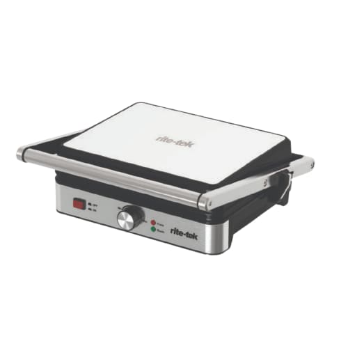 Rite-Tek Grill / Contact Cooker 2000W, Stainless Steel Body, Adjustable Thermostat, 180° Opening Grill Plates | PG203