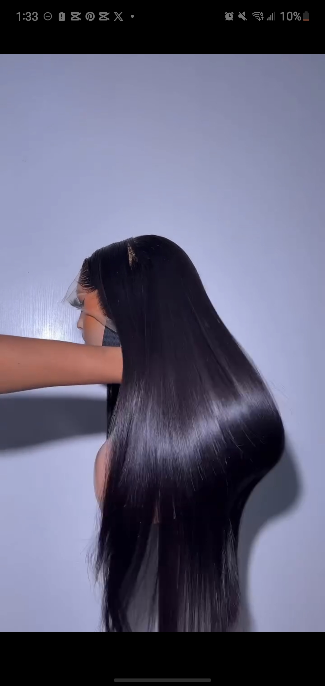 26 inches Single Donor Glueless Bonestraight 13by6