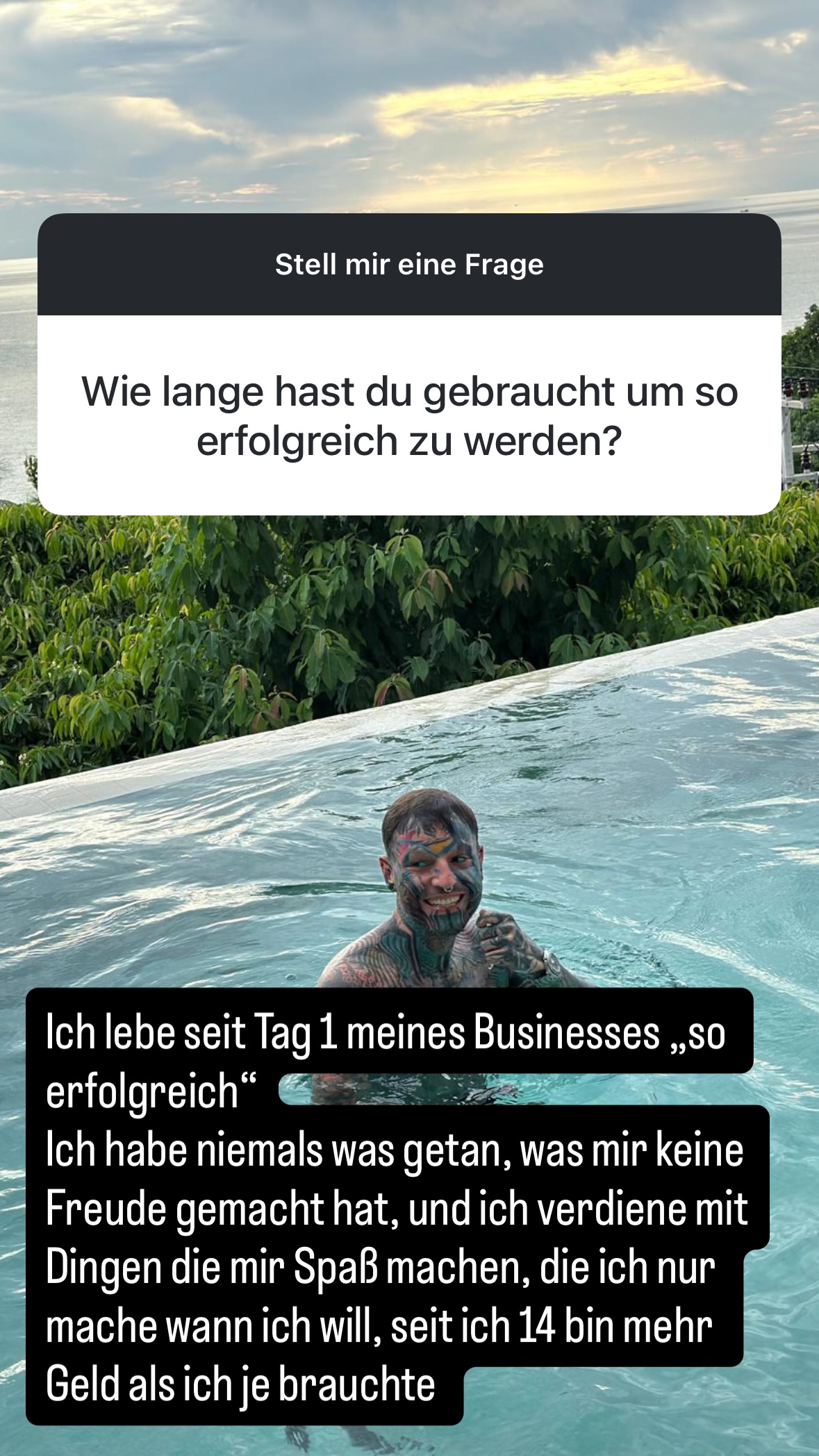 Pascal Wegner Story auf Instagram