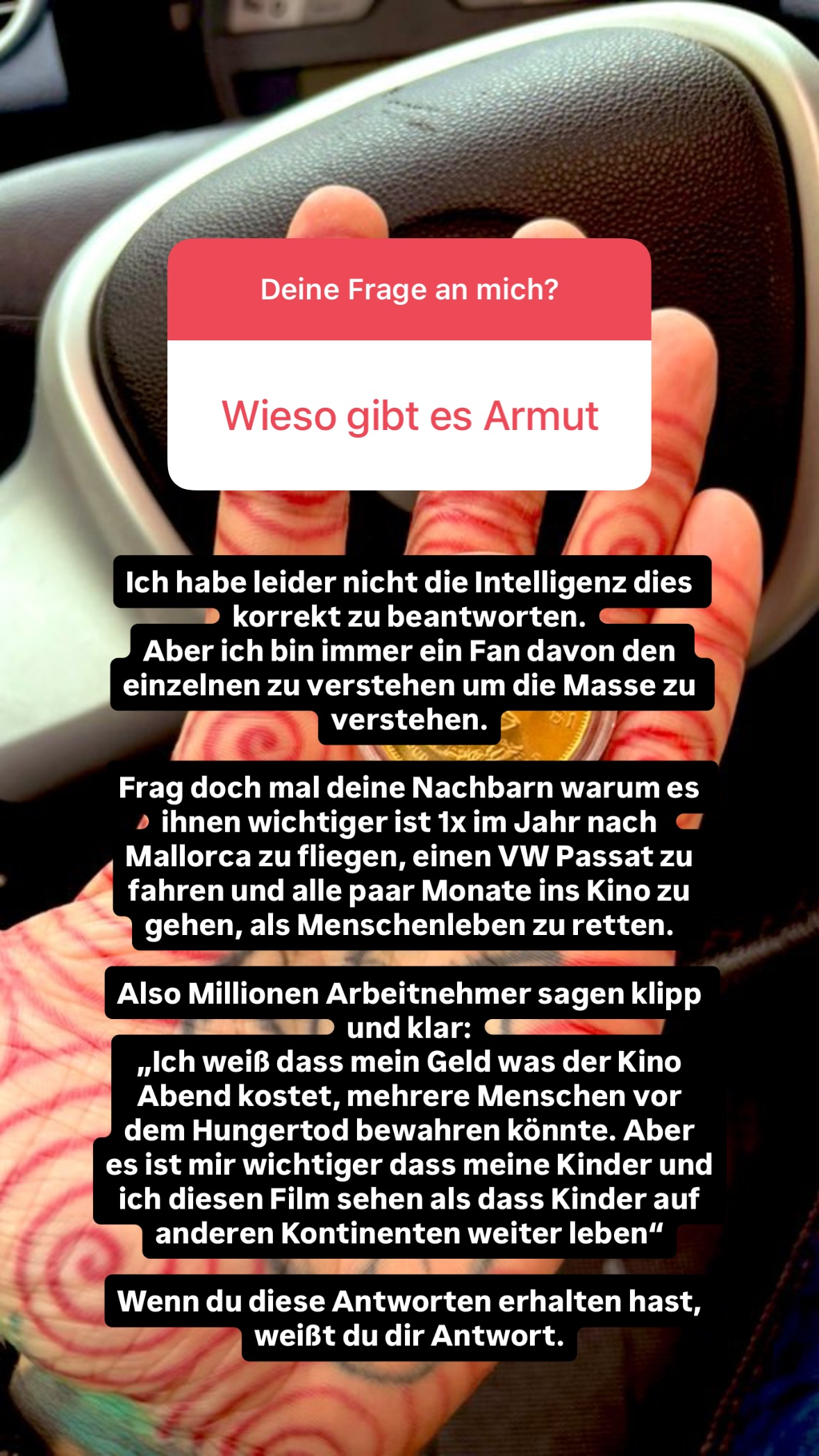Pascal Wegner Story auf Instagram