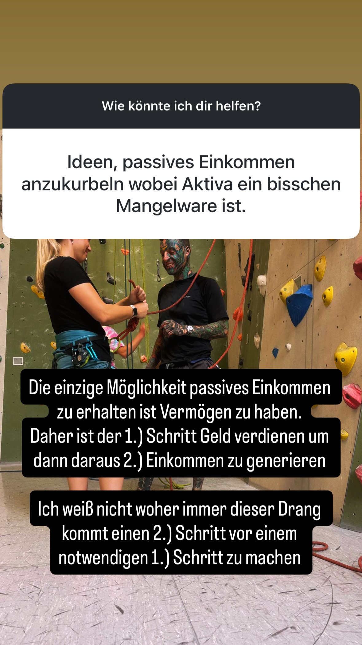 Pascal Wegner Story auf Instagram