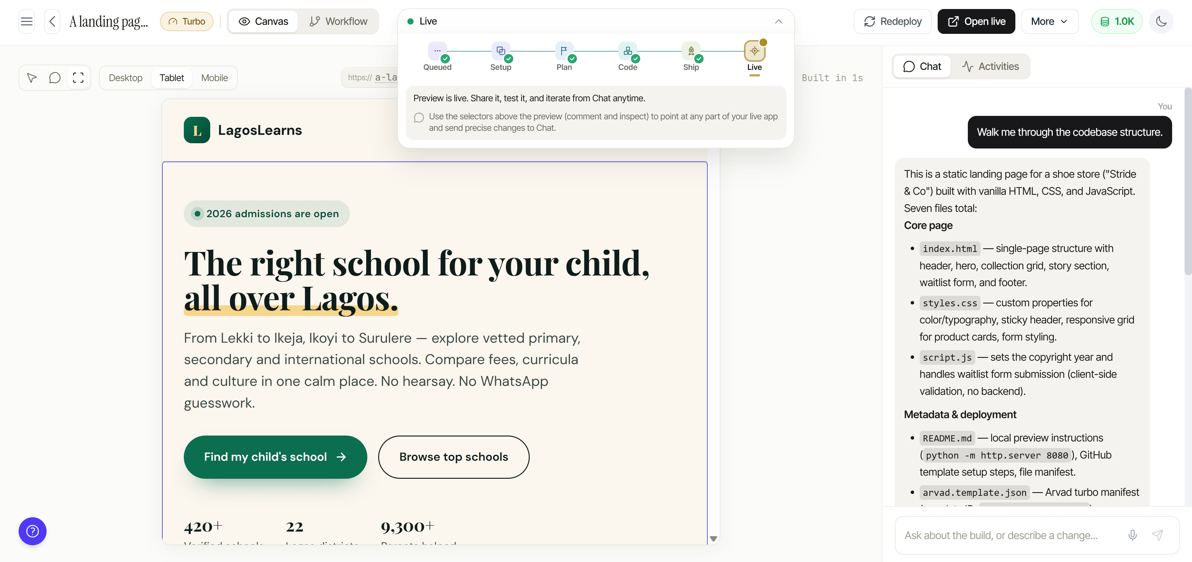 Client project run